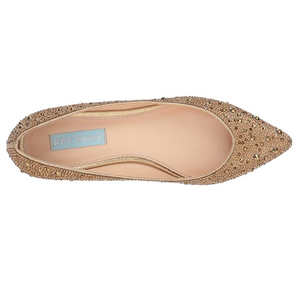 BETSEY JOHNSON RHINESTONE CRYSTAL BALLET FLATS - Picture 10 of 12